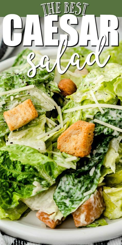 Classic Caesar Salad Recipe Baked Ziti With Chicken, Baked Chicken Alfredo Pasta, Classic Caesar Salad, Caesar Salad Recipe, Salad Kits, Fresh Salad Recipes, Caesar Salad Dressing, Dinner Salad, Croutons Homemade