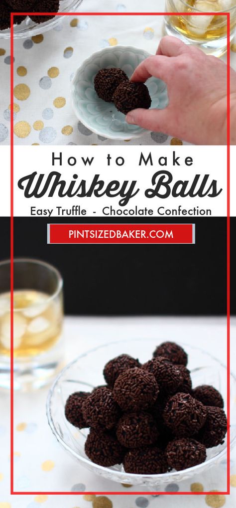 Whisky Balls Recipe, a cousin to Rum Balls, are perfect for an adult midnight snack! Whiskey Balls Recipe, Rumballs Recipe, Easy Truffles, Rum Balls, Boozy Desserts, Midnight Snack, Homemade Candies, Alcohol Drink Recipes, Balls Recipe