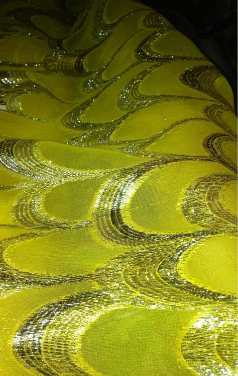 Metallic embroidery makes for a beautiful scallop pattern … Been inspiring me all day 💭 Moody Patio, Scallop Pattern, Metallic Embroidery, Chartreuse Green, Green Powder, Green Theme, Colour Board, Limes, Yellow And Green