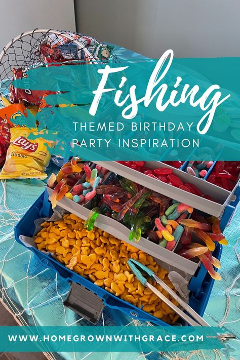 Reef Scape, Kids Fishing Birthday Party, Fishing Party Food, Fishing Theme Cake, Tomato Cake, Fishing Party Decorations, Fishing Baby Shower Theme, Fishing Theme Birthday, Birthday Party Inspiration