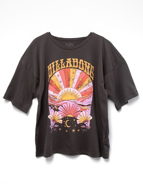 BILLABONG Dream Scape Girls Boyfriend Tee Graphic Tees Girls, Tillys Outfits, Teen Graphic Tees, School Wishlist, Dream Scape, Sunset Girl, Western Girl, Girls Graphic Tee, Shirts For Teens