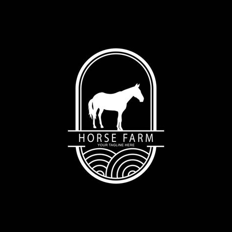 Vector horse farm vector logo design and... | Premium Vector #Freepik #vector #nature #fence #farm #grass Horse Farm Logo, Nature Fence, Farm Vector, Vector Nature, Farm Logo, Horse Farm, Horse Trailer, Vector Logo Design, Horse Farms