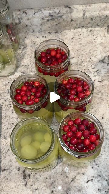 Rufina Reutov on Instagram: "Grape cranberry juice? YUM!  For 10% off canning supplies @denalicanning use code: RUFINA10 at checkout ☺️  You can find the link in my BIO.   This is a perfect beginners canning recipe and it’s so fun and rewarding once you open up that juice, everyone will love it!  I’ve gifted some cranberry juice already and people get so excited to receive it♥️☺️   These are quart size jars 1 Cup grapes  1/2 cranberries  1/3 cup cane sugar  1/2 tablespoon lemon juice  Water bath can for 30 mins. Enjoy in 2-6 weeks!!☺️   #grapes #grape #cranberry #cranberries #canning #water #bath #sugar #green #red #yummy #juice #healthy #delicious #gifts #family #friends #give #receive #easy #recipe #2weeks #6weeks #enjoy #shelf #save #homestead #fun #start #here" Canned Cranberry Juice, Canning Cranberry, Cranberry Grape Juice, Canning Water Bath, Candied Oranges, Canning Water, Lemon Juice Water, Canned Cranberries, Juice Healthy