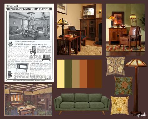 Craftsman Style Homes Interior Decor Living Rooms, Craftsman Farmhouse Interior Design, 1915 Craftsman Home, Moody Craftsman Interior, Craftsman Style Homes Interior Living Room, Craftsman Farmhouse Interior, Craftsman Cottage Interiors, Craftmans Style House, Bungalow Style Interior