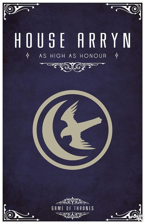 House Arryn. "As High as Honour". Game of Thrones house sigils by Tom Gateley. http://www.flickr.com/photos/liquidsouldesign/sets/72157627410677518/ Arryn House, House Arryn, House Sigil, Game Of Thrones Poster, Game Of Thrones Party, Game Of Thrones Series, House Games, Jaime Lannister, Gra O Tron