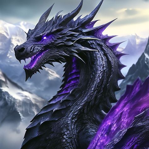 Purple Dragon Eye, Silver Dragon Dnd, Black And Purple Dragon, Pathfinder Rpg Characters, Purple Dragons, Mystic Dragon, Fantasy Dragons, Realistic Dragon, Dragon Dreaming