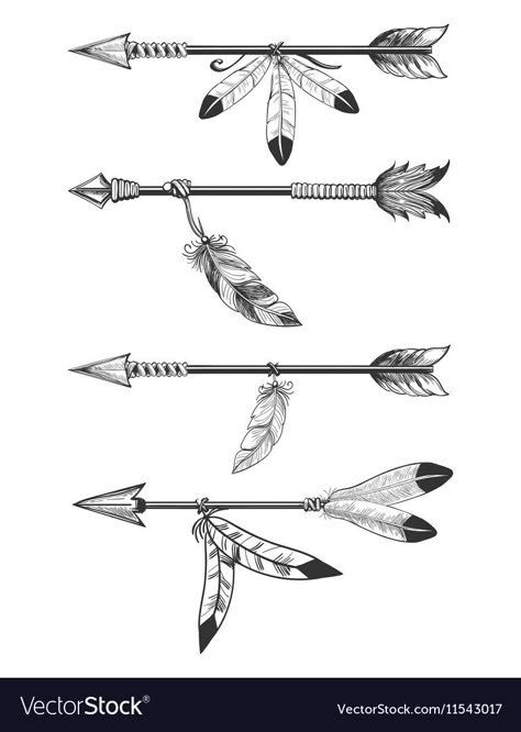 Midwestern Tattoo Ideas, Western Arrow Tattoo, Tattoo Indien, Tattoo Plume, Feather Arrow Tattoo, Arrow Tattoos For Women, Arrow Illustration, Arrow Drawing, Arrow Tattoo Design