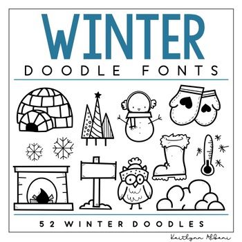 The Winter Doodle font includes 52 super cute hand-drawn images.Check out the preview to see all of the doodles and unique ways to use them!GROWING DOODLE FONT BUNDLEGrab the growing doodle font bundle for a SUPER discount by clicking HERE*Note* The doodle fonts are exclusive and not included in the regular KA FONTS Growing Bundle set.  You can check out the additional TTF below.Terms of Use*Fonts can be used for any commercial product, pinterest pin and any blog posts/images *Credit is apprecia Winter Hand Lettering, Monthly Doodles, Doodle Bookmarks, Winter Doodles, Nightmare Before Christmas Font, Christmas Fonts Alphabet, Calendar Doodles, Canva Christmas, Easy Christmas Drawings