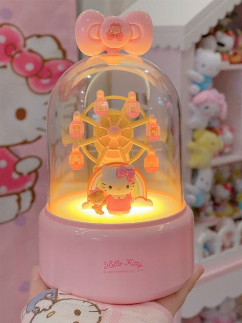 Sanrio Shopping, Hello Kitty Lamp, Hello Kitty Furniture, Sanrio Toys, Panda Items, Hello Kitty Bedroom, Aesthetic Objects, Hello Kitty Rooms, Cute Bedroom Decor