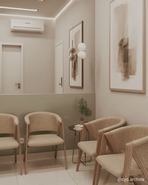 Calming Waiting Room, Waiting Room Refreshment Area, Boho Office Waiting Room, Cozy Waiting Area, Medical Waiting Room Design, Cute Waiting Room, Waiting Area Ideas Office, Aesthetic Waiting Room, Spa Waiting Room Ideas