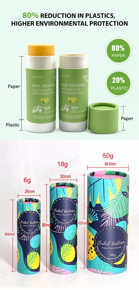 Deodorant Design, Paper Tube Packaging, Deodorant Packaging, Deodorant Containers, Natural Deodorant, Eco Friendly, Deodorant, Lip Balm, Packaging Design