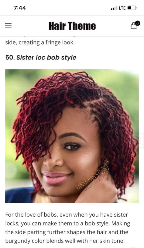 Burgundy Sisterlocks, Microlocs Inspiration, Sister Locks Hairstyles, Micro Locks, Sisterlocks Styles Updo, Locks Hairstyles, Pretty Locs, Natural Crown, Hair Braid Patterns