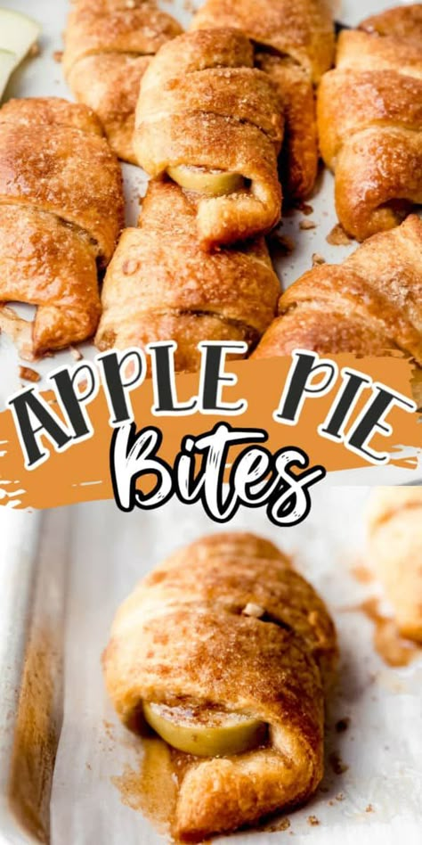 Apple Crescent Roll Dessert, Crescent Roll Apple Pie, Apple Pie Bites Recipe, Apple Crescent Rolls, Caramel Apple Kits, Crescent Roll Dessert, Mini Apple Pie, Apple Pie Recipe Easy, Apple Desserts Easy