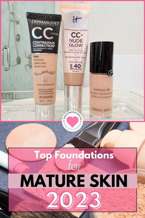 Finding the right foundation for mature skin can be tricky. You want something that covers imperfections, hydrates your skin, and gives you a natural glow. But not all foundations are created equal. Some can settle into fine lines, accentuate pores, or look cakey on your skin. That’s why I’ve rounded up the best foundation products for women with mature skin in 2023. #bestfoundation #matureskin #skincare #makeup Foundation Products, Top Foundations, Essential Makeup, Pop Art Makeup, The Best Foundation, Bold Lip Color, Makeup Advice, Mermaid Makeup, Best Foundation