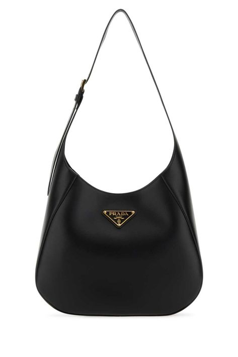 Discover great products at the best prices at Dealmoon. Prada Logo Plaque Medium Hobo Bag. Price:$3051.58 at CETTIRE Prada Bucket Bag, Prada Hobo Bag, Prada Fashion, Black Leather Shoulder Bag, Prada Logo, Leather Shoulder Handbags, Woman Bags Handbags, Prada Handbags, Fashion Sale