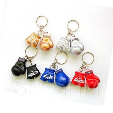 Boxing Glove Keychain, Boxing Gifts For Him, Thai Box, Unique Keychain, Clay Keychain, Thai Boxing, Set Love, The Boxer, Unique Keychains