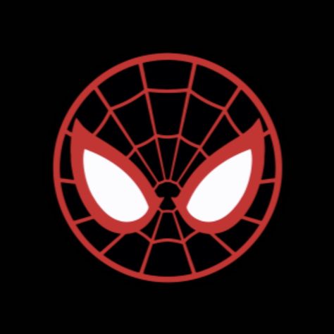 Miles Morales Spiderman Icon, Spiderman Png Icon, Spider Man App Icons Aesthetic, Spider Man Ios 16, Miles Morales App Icons, Miles Morales Spider Logo, Spiderman Icons Aesthetic, Miles Morales Face, Black And Red Spiderman