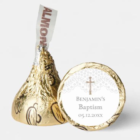 White Lace Baptism Hershey®'s Kisses® | Zazzle Wedding Hershey Kisses, Bridal Lashes, Gold Vintage Wedding, Hershey Candy, Chocolate Wedding Favors, Wedding Chocolate, Bridal Roses, Chocolate Favors, Candy Favors