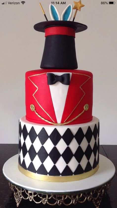 Magician Cake, Circus Carnival Party, Prom 2024, Magic Cake, Xmas Deco, Theme Cake, Circus Theme, Carnival Party, Bat Mitzvah