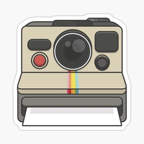 Regalos y productos: Polaroid | Redbubble Cute Laptop Stickers, Bubble Stickers, Vintage Polaroid, Polaroid Camera, Wallpaper Vintage, Cool Stickers, Aesthetic Stickers, Printable Stickers, Instagram Marketing