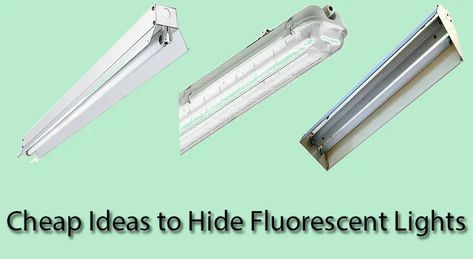 Linking Flourescent Lights, Covers For Florescent Lights, How To Hide Fluorescent Lighting, Diy Kitchen Flourescent Light Cover, How To Cover Fluorescent Lights, Covering Fluorescent Lights Diy, Hide Florescent Lights, Fluorescent Light Covers Diy Kitchens, Fluorescent Light Covers Diy Ideas