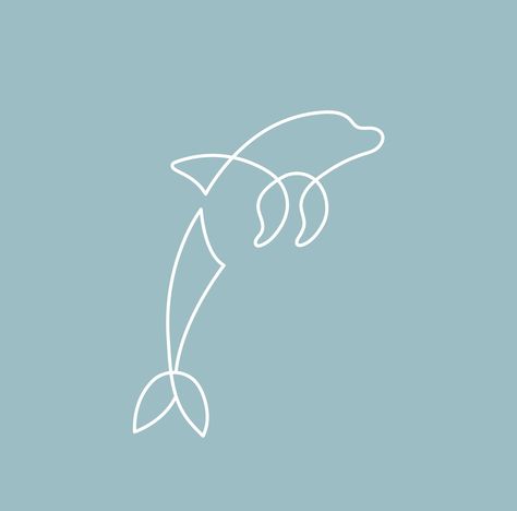 Dolphin Simplistic Dolphin Tattoo, Dolphin Background Wallpapers, Dolphin Aesthetic Drawing, Dolphin Outline Tattoo, Dolphin Tattoo Simple, Dolfin Drawings, Delfino Tattoo, Minimalist Dolphin Tattoo, Dolphin Logo