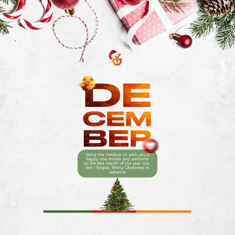 December New Month Design, Welcome To December Flyer, December Poster Design, Welcome To December Flyer Design, December Design Graphic, December New Month Flyer, Christmas Fliers, Christmas Flyers Ideas, Happy New Month December Flyer Design