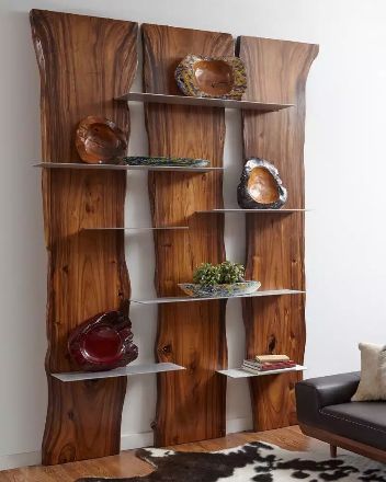 Check out this product on Alibaba App Wall Shelf Made of Suar Root Wood / Natural Finish / Aluminum Shelves Wood Living Room Furniture, Glass Shelving, Wood Living Room, Aluminum Shelves, Reclaimed Wood Shelves, Diy Cardboard Furniture, Wood Plans, Diy Home Decor On A Budget, Diy Furniture Table