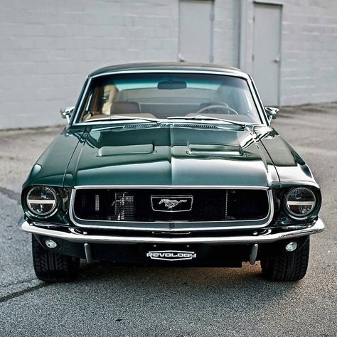 MOTORS 1968 Ford Mustang Bullitt Photos via @motortrend 240z Datsun, 1968 Ford Mustang Fastback, Saleen Mustang, Shelby Mustang Gt500, Mustang Car, Vintage Mustang, Mustang Gt500, Old Vintage Cars, Shelby Mustang