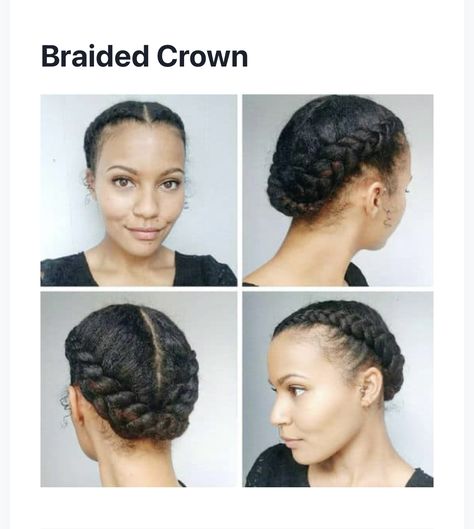 Braided crown Protective Styles For Black Women, Styles For Black Women, Easy Trendy Hairstyles, Braided Crown, Braided Crown Hairstyles, Beach Hairstyles Medium, Braided Cornrow Hairstyles, Pelo Afro, Pool Hairstyles