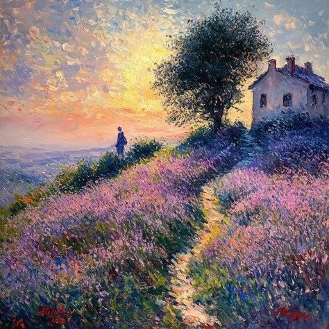 Stunning Canvas Print Inspired by Monet's Impressionism with Vivid Lavender Fields and Serene Landscape Home Decor by CustomCanvasCurators 🌿 Embrace the serene beauty of nature with this stunning canvas print inspired by the iconic Impressionist style of Claude Monet. 🎨 Let the vibrant lavender fields and tranquil scenery bring a sense of peace and harmony to your space. Perfect for adding a touch of artful elegance to any room! 🏡 #NatureInspired #ArtfulLiving #SereneDecor https://www.etsy.... Monet Paintings Flowers, Claude Monet Flowers, Claude Monet Paintings, Claude Monet Art, Serene Landscape, Monet Paintings, Nature Art Painting, Lavender Fields, Ethereal Art