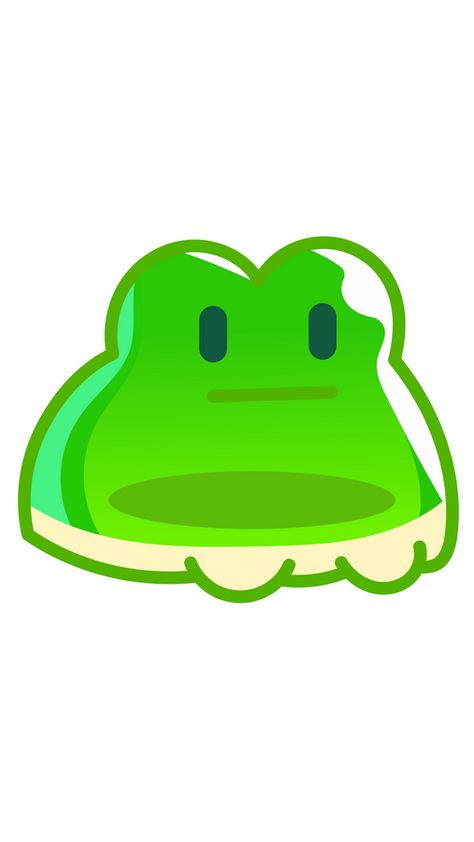 This green creature appears as a set of three Jelly Frog token units used to swarm enemies. Jelly Frog appears in Cookie Run: OvenBreak as an obstacle as well, during Grapefruit Cookie's Trial, since... Frog Slime, Dnd Slime, Jelly Character, Frog Jelly, Grapefruit Cookies, Slime Character, Frog Cookies, Cookie Run Ovenbreak, Fantasy Stuff