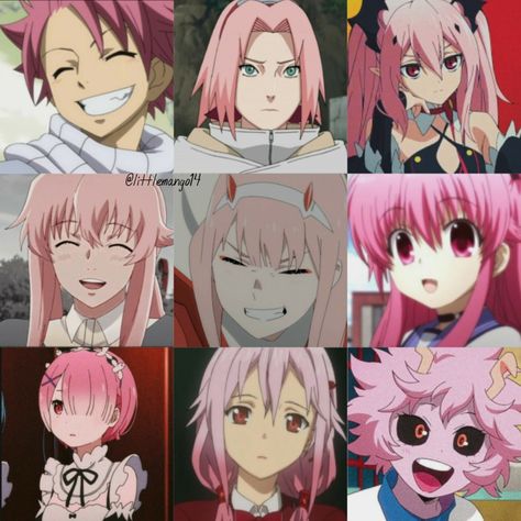 Pink Hair Anime Characters, Pink Hedgehog, Digimon Seasons, Krul Tepes, Anime Hair Color, Sakura Naruto, Pink Hair Anime, Mina Ashido, Naruto Fanart