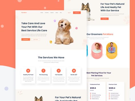 Service Website Design, Dog Services, Rescue Riders, Yoga Website, Vet Hospital, Hero Design, Interactive Web Design, Web Design Typography, Service Website