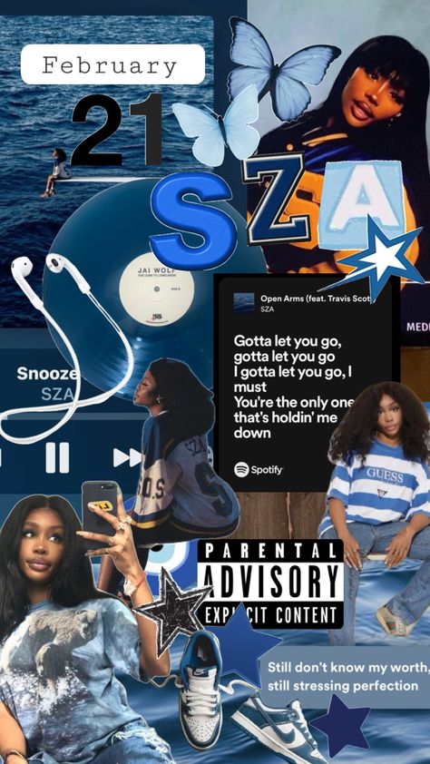 #sza #blue #aesthetic #music #wallpaper #vibes Blue Aesthetic Music, Aesthetic Music Wallpaper, Sza Aesthetic Wallpaper, Sza Aesthetic, Wallpaper Vibes, Aesthetic Music, Music Wallpaper, Blue Aesthetic, Cut Out