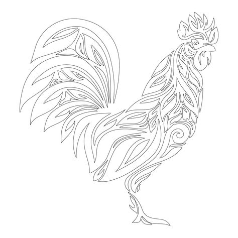 Printable Chicken Stencils Rooster Stencil Free Printable, Wood Burning Chicken, Rooster Template Free Printable, Printable Chicken Template, Chicken Stencil Free Printable, Animal Stencils Printables Free, Scroll Saw Patterns Free Printable, Carving Chicken, Chicken Stencil