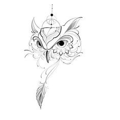 Marble Tattoo, Simple Owl Tattoo, Tattoos Sketches, Geometric Owl Tattoo, Snow Tattoo, Athena Tattoo, Owl Tattoo Drawings, Glyph Tattoo, Geometric Owl