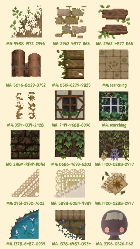 Forest Core Animal Crossing Codes, Rustic Acnh Codes, Acne Dirt Path Code, Acnh Tractor Path, Wood Path Animal Crossing, Cottage Core Acnh, Path Animal Crossing, Cottage Core Animal Crossing, Cottagecore Animals