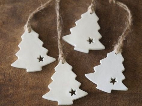 Clay Christmas Trees, Clay Tags, Chirstmas Decor, Clay Christmas Decorations, Ceramic Christmas Decorations, Scandinavian Christmas Decorations, Clay Christmas, Christmas Clay, Nordic Christmas