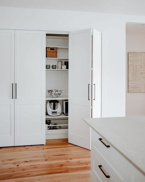 @creatinghome___’s Instagram profile post: “Pantry/Appliance Cupboard.  Originally we had planned to do a more traditional butler's pantry but a few changes lead us to this design,…” Butlers Pantry Cupboard, Appliance Cupboard, Pantry Cupboard, Butlers Pantry, Farmhouse Garden, Butler's Pantry, Butler Pantry, Home Reno, Tall Cabinet Storage