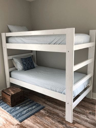 Dewan Design, Bunk Bed Rooms, Wood Hardware, Adult Bunk Beds, Single Bunk Bed, Bunk Bed Plans, Solid Wood Bunk Beds, Diy Bunk Bed, Bunk Bed With Desk