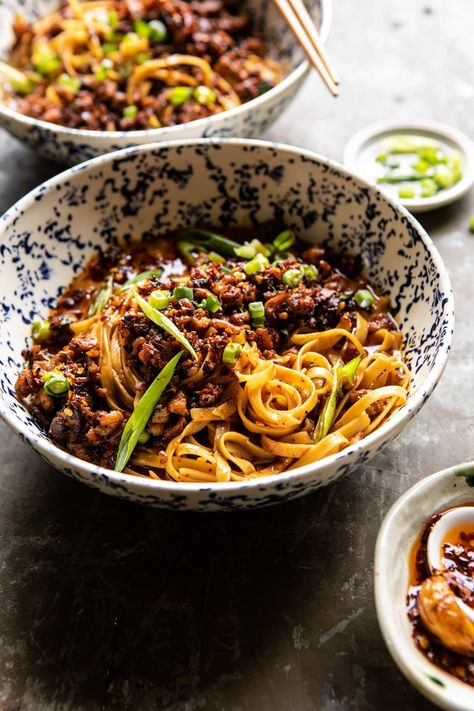 Better Than Takeout Dan Dan Noodles | halfbakedharvest.com #asian #takeout #easyrecipes #dinner Takeout Noodles, Half Baked Harvest Recipes, Dan Dan Noodles, Better Than Takeout, Harvest Recipes, Asian Inspired Recipes, Fettuccine Alfredo, Half Baked Harvest, Noodle Dishes