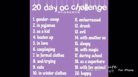 10 Day Oc Challenge, Day Oc Challenge, Oc Challenge, Iphone 10, Gacha Club, Gacha Life, 10 Things, Quick Saves