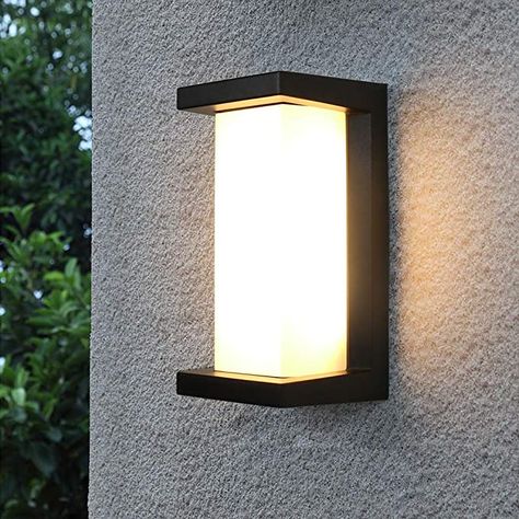 Modern Outdoor Sconces, Modern Exterior Lighting, House Lighting Outdoor, Porch Light Fixtures, Garden Wall Lights, Modern Outdoor Wall Lighting, Porch Lights, Home Lighting Design, Black Outdoor Wall Lights