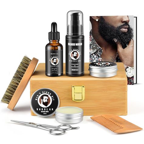 Beard Grooming Kit, Soft Beard, Beard Care Kit, Beard Wax, Thoughtful Gifts For Him, Boar Bristle Brush, Beard Comb, Men Beard, Birthday Gifts For Men