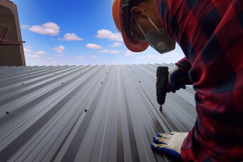 Explore the factors shaping costs in commercial roofing in OKC. From materials to dimensions, uncover insights for budget-savvy projects easily right here. #commercialroofing Roofing Tools, Commercial Roofing, Construction Worker, Roof, Budgeting, Stock Photos