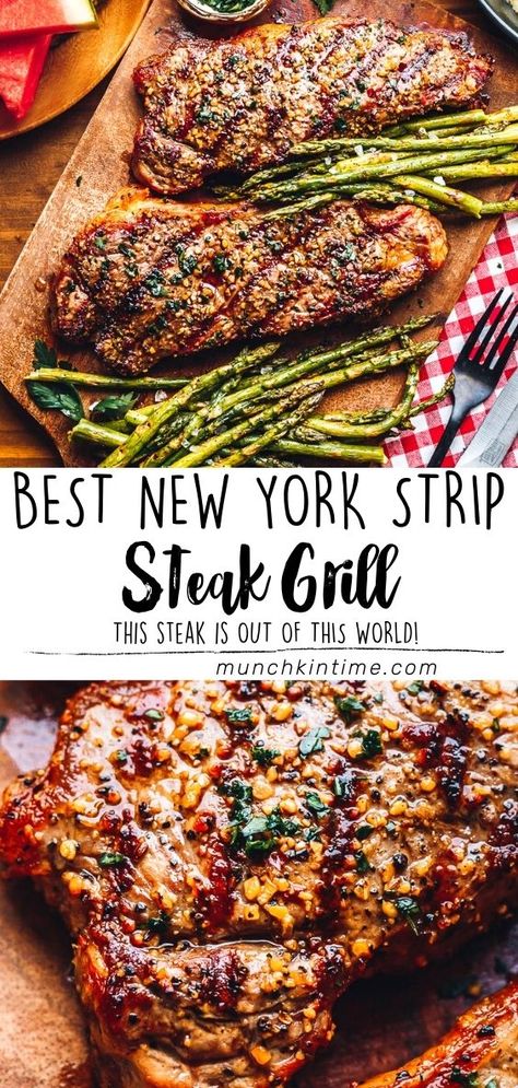 Strip Steak Recipe Grilled, Beef Lion New York Steak Recipes, Best Strip Steak Recipe, New York Steak Recipes Grilled, New York Strip Recipes, Boneless Ny Strip Steak Recipe, Grilled Strip Steak, Ny Strip Steak Recipes Oven, My Strip Steak Recipes