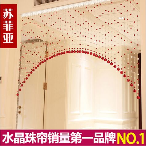 Cheap curtain color, Buy Quality curtain shower directly from China beaded curtains for doorways Suppliers: 2015 hot sale arch crystal bead curtains for hotel office or home decor hanging door wedding decor Crystal Beaded Curtains Doorway, Curtains For Doorways, Beaded Cherry Curtain, Door Wedding Decor, Heart Curtain Beads, Crystal Toran For Door, Pink Bead Curtain, Bead Door, Door Arch