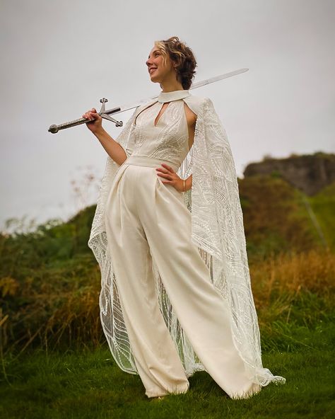 Nonbinary Wedding Outfit, Gender Neutral Wedding, Nonbinary Wedding, Medieval Wedding Theme, Wedding Romper, Alternative Wedding Inspiration, Gender Neutral Outfits, Visual Clothing, Offbeat Wedding