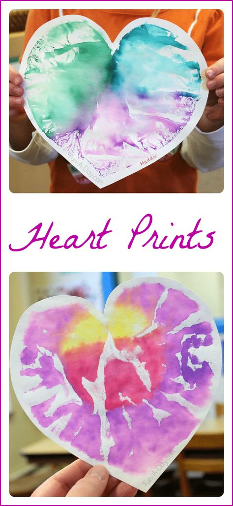 Heart Print Valentine Art Project for Preschoolers - Fun-A-Day! Art Project For Preschoolers, Project For Preschoolers, Valentine Art Projects, Valentine Art, February Crafts, Heart Prints, Preschool Valentines, Valentine Crafts For Kids, Valentine Activities